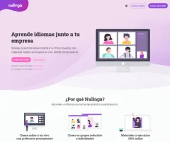 Nulinga.com(Beneficios de Idioma a la medida de tu Empresa) Screenshot