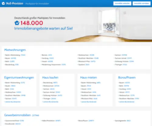 Null-Provision.de(Immobilien mieten oder kaufen bei Null) Screenshot