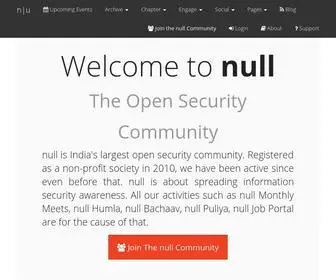 Null.co.in(Null is india's largest open security community) Screenshot