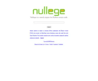 Nullege.com(A Search Engine for Python source code) Screenshot