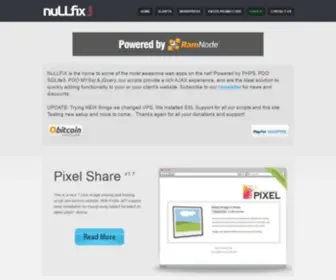 Nullfix.com(NuLLFiX is the home to some of the most awesome web apps on the net (for sure)) Screenshot
