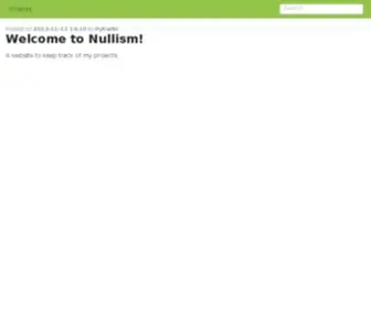 Nullism.com(The default PyKwiki startup page) Screenshot