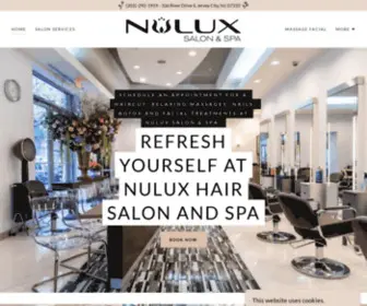 Nuluxspa.com(Hair Salon in Jersey City) Screenshot