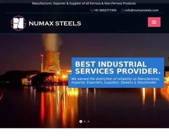 Numaxsteels.com(Numax Steel) Screenshot