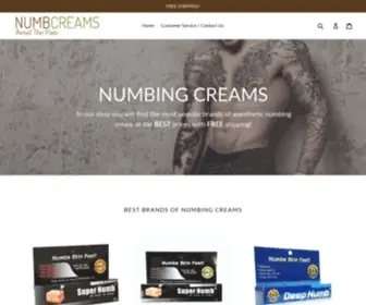 Numbcreams.com(Top Numbing Creams for Tattoos) Screenshot