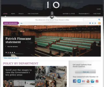 Number-10.gov.uk(Prime Minister David Cameron) Screenshot