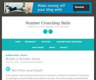 Numbercrunchingskills.in(Helps you master aptitude and reasoning) Screenshot