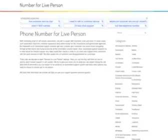 Numberforliveperson.com(Number for Live Person) Screenshot