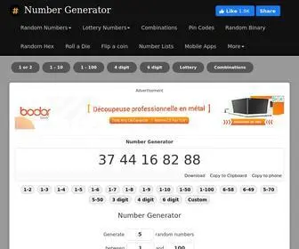 Numbergenerator.org Screenshot