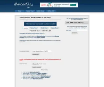 Numberkhoj.in(Trace/Filter Bulk Mobile Numbers all over India) Screenshot