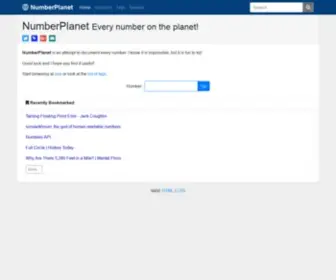 Numberplanet.com(Every Number on the Planet) Screenshot