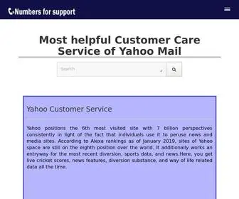 Numbersfor-Support.com(Yahoo customer service number) Screenshot