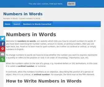 Numbersinwords.net(Numbers in Words) Screenshot