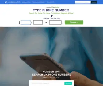 Numberspy.co.uk(Phone Number Search) Screenshot