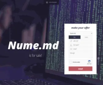 Nume.md(Nume de domeniu Premium) Screenshot
