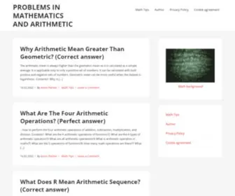Numeracycontinuum.com(Problems in mathematics and arithmetic) Screenshot