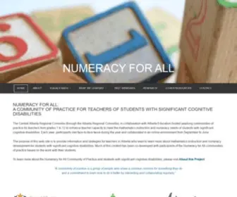Numeracyforallab.ca(Numeracy for All) Screenshot