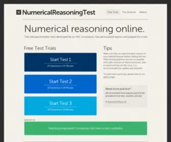 Numericalreasoningtest.org(Numerical Reasoning Test) Screenshot