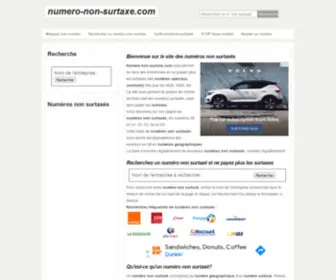 Numero-Non-Surtaxe.com(Trouvez le numéro non surtaxé) Screenshot