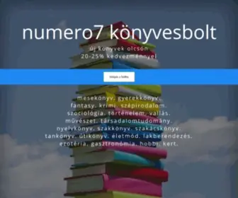 Numero7.com(Numero7 KĂśnyvesbolt) Screenshot