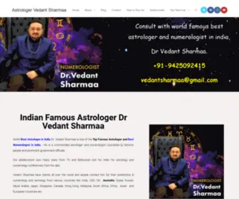 Numerologistinindia.com(Astrologer Numerologist Vedant Sharmaa) Screenshot