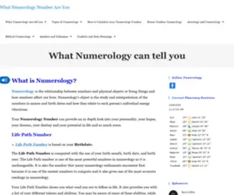 Numerologynumber.net(What is numerology) Screenshot