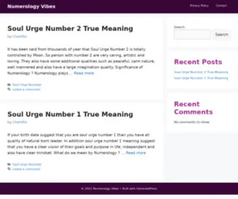 Numerologyvibes.org(Numerology Vibes) Screenshot
