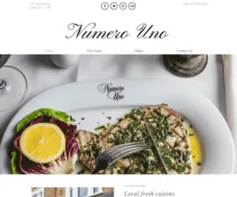 Numerounorestaurant.co.uk(Numero Uno) Screenshot