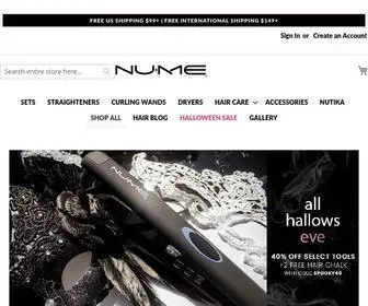 Numeusa.com(NuMe professional Hair Styling Products primary focus) Screenshot