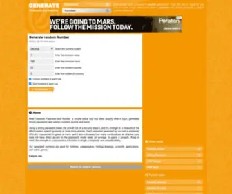 NumGen.org(Generate strong Password or random Number) Screenshot