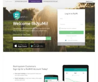 Numi.com(The Nutritional. The Physical. The Emotional. Numi by Nutrisystem) Screenshot