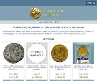 Numismaticavaresina.it(Numismatica Varesina è uno shop online di materiale numismatico per collezionisti) Screenshot
