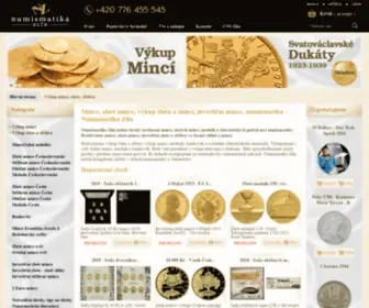 Numismatika-Zlin.cz(Numismatika, výkup mincí, zlata, stříbra, výkup starých mincí) Screenshot