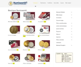 Numisworld.ch(SHOP Numismatique) Screenshot