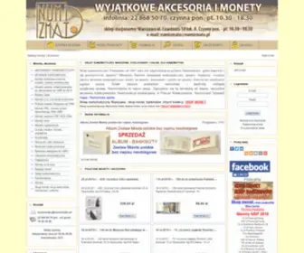Numizmato.pl(Numizmatyka, monety, monety kolekcjonerskie, akcesoria numizmatyczne) Screenshot