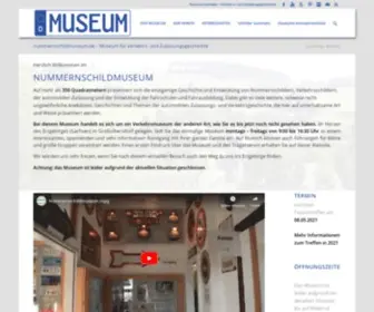 Nummernschildmuseum.de(Museum für Verkehrs) Screenshot