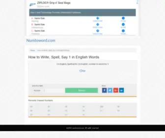 Numtoword.com(How to Write) Screenshot