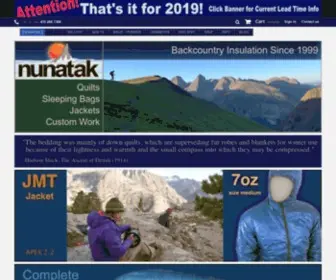 Nunatakusa.com(Ultralight Fastpacking Gear) Screenshot