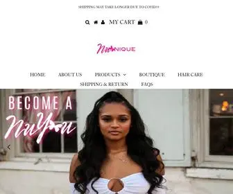 Nuniquehair.com(Nu’Nique Hair) Screenshot