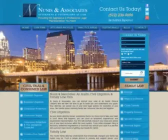 Nunislaw.com(Austin trial attorney Bob Nunis) Screenshot