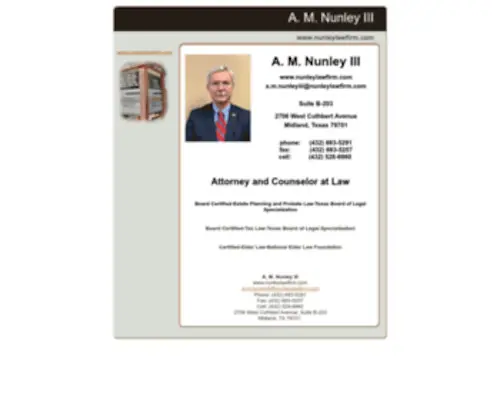 Nunleylawfirm.com(Probate/Tax/Elder Attorney/CPA) Screenshot