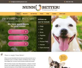 Nunnbetterpetcare.com(Tucson Pet Sitters) Screenshot