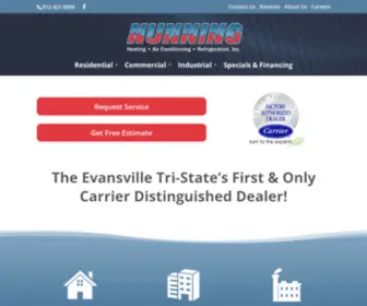 Nunningheatingair.com(Nunning Heating Air Conditioning & Refrigeration) Screenshot