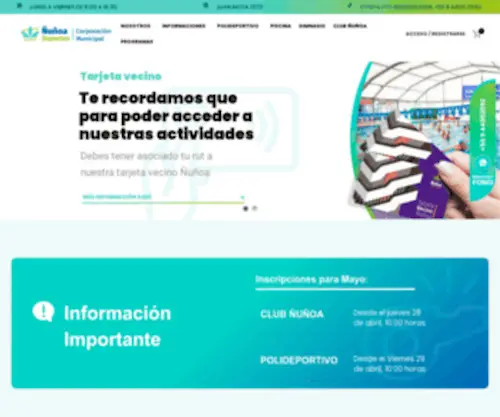 Nunoadeportes.cl(Corporación) Screenshot