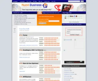 Nuovibusiness.com(Come Fare soldi online e Guadagnare con internet per lavorare da casa) Screenshot