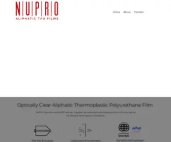 Nupro-Films.com(Extrusion of optically clear protective polyurethane films) Screenshot