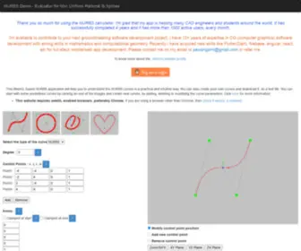 Nurbscalculator.in(NURBS demo) Screenshot