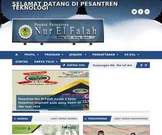 Nurelfalah.or.id(Pondok Pesantren Nur El Falah Serang Banten) Screenshot