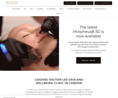 Nuriss.co.uk(Luxury Skin Clinic London) Screenshot