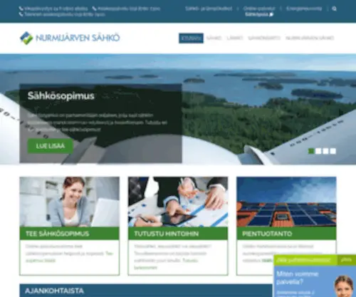 Nurmijarvensahko.fi(Paikallinen ja ympäristövastuullinen energiayhtiö) Screenshot